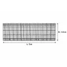 Canisse PVC occultant gris 1,5x3m - Simple face avec kit de fixation