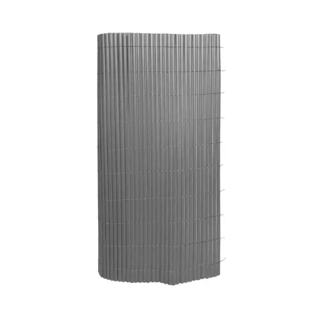 Canisse PVC occultant simple face 1x5m gris - Kit fixation inclus