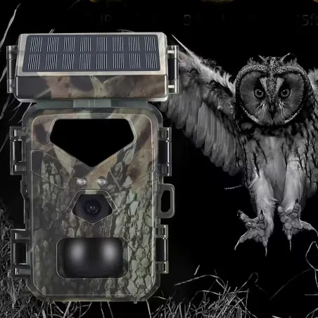 Caméra Solaire Night Vision 20MP - Détection Rapide & Autonome