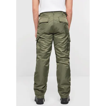 Pantalon thermo homme Brandit® Olive - Nylon coupe-vent et hydrofuge
