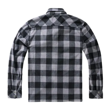 Chemise Polaire Homme Jeff Brandit® - Gris et Noir - Manches Longues