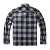 Chemise Polaire Homme Jeff Brandit® - Gris et Noir - Manches Longues