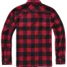 Chemise Polaire Homme Jeff Brandit® - Rouge et Noire - Manches Longues