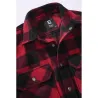 Chemise Polaire Homme Jeff Brandit® - Rouge et Noire - Manches Longues