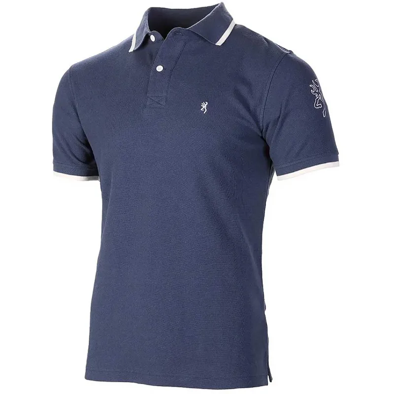 Polo Ultra 79 Browning® Homme - Bleu Coton Respirant