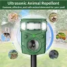 Répulsif Électronique à Ultrasons et Flash Anti-Nuisibles - Portée 8m - Solaire/USB
