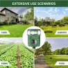 Répulsif Électronique à Ultrasons et Flash Anti-Nuisibles - Portée 8m - Solaire/USB
