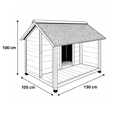 Niche en bois pour terrasse 130x105x100cm - Épicéa traité