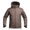 Veste Softshell Fighter A10® Homme Marron - Imperméable & Respirante