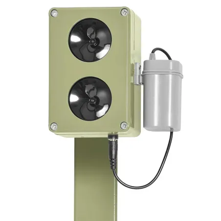 Répulsif électronique CHZ200 sur pied - Ultrasons anti-rongeurs et renards 2000m²