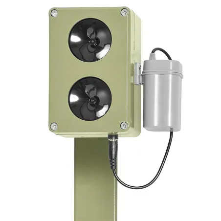 Répulsif électronique CHZ200 sur pied - Ultrasons anti-rongeurs et renards 2000m²