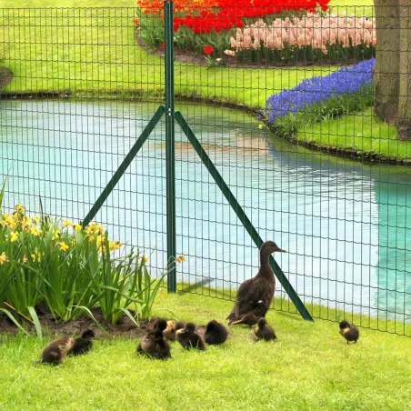 Grillage rouleau soudé PVC 1,20m x 20m - Maille 10x5cm - Ø2,5mm