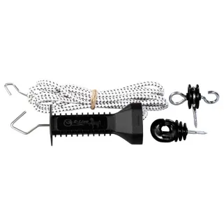 Poignée élastique et cordon électrifié. clôture électrique Long. max. 7 m.