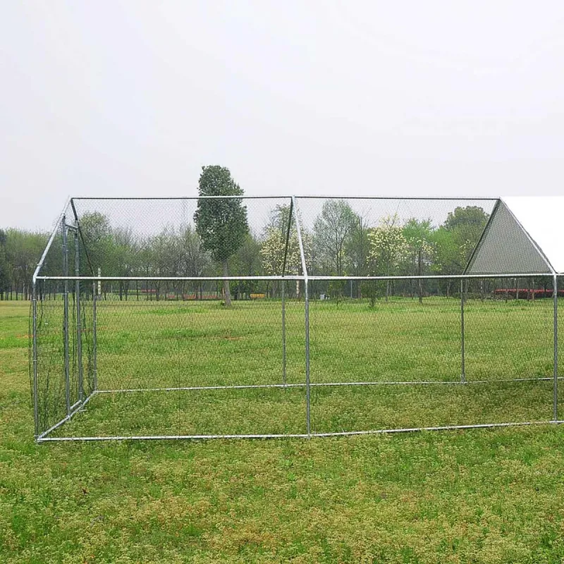 Enclos pour volailles 6x3x2m - 18m² en tube galvanisé et toile PE imperméable