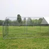 Enclos pour volailles 6x3x2m - 18m² en tube galvanisé et toile PE imperméable