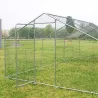 Enclos pour volailles 6x3x2m - 18m² en tube galvanisé et toile PE imperméable