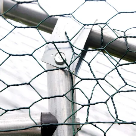 Enclos pour volailles 6x3x2m - 18m² en tube galvanisé et toile PE imperméable