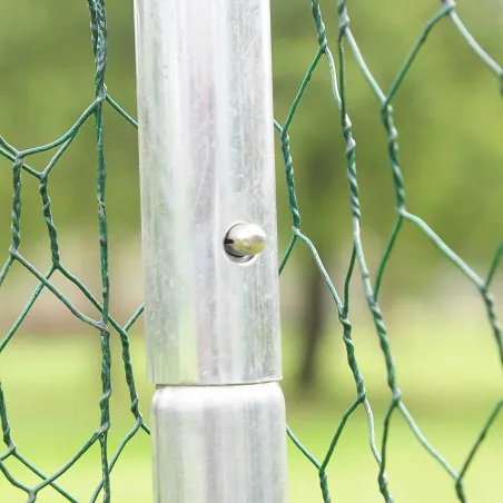 Enclos pour volailles 6x3x2m - 18m² en tube galvanisé et toile PE imperméable