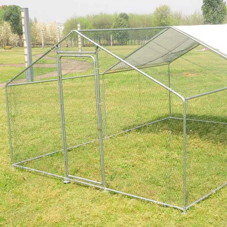 Enclos pour volailles 12m² - Structure galvanisée 4x3x2m