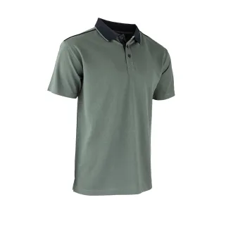 Polo Homme LMA® Col Chemise - Coton Polyester Kaki