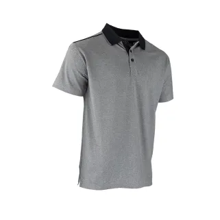 Polo Homme LMA® Manches Courtes Col Chemise - Gris Chiné
