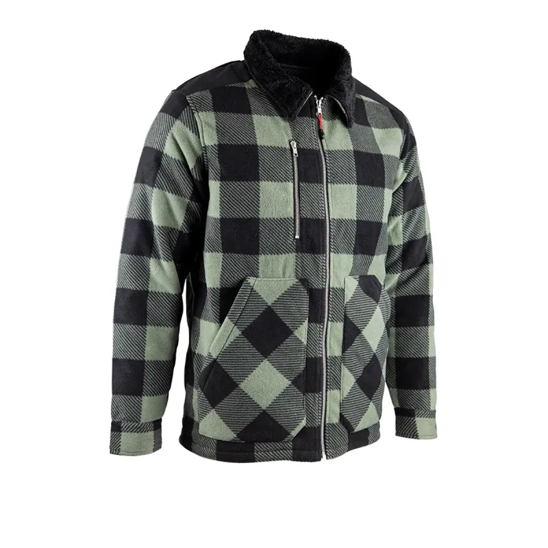 Chemise polaire matelassée homme verte LMA® - 390 g/m²