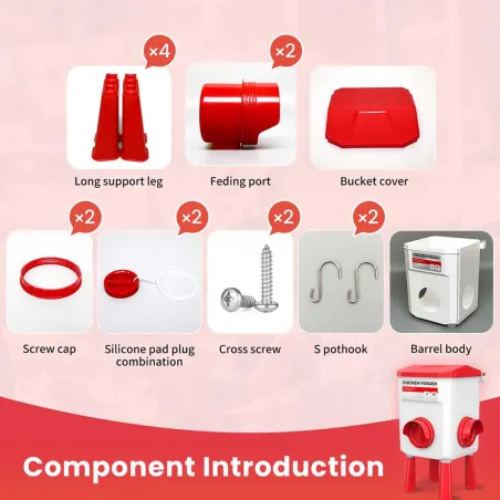 Kit mangeoire 12 kg + abreuvoir 11 L pour élevage poule