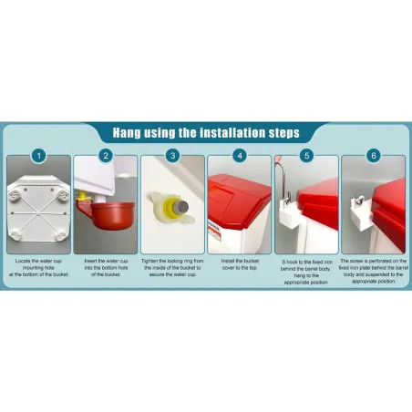 Kit mangeoire 12 kg + abreuvoir 11 L pour élevage poule