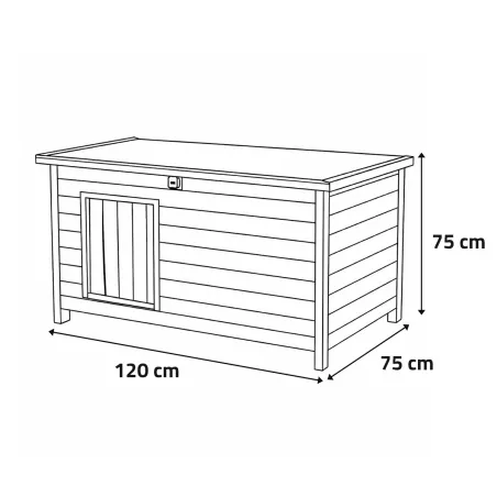 Niche en bois haute isolation 120x75x75cm - Épicéa 3 couches