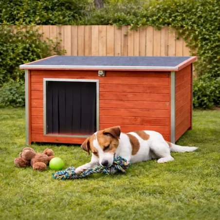 Niche en bois haute isolation 92x68x60cm - Épicéa 3 couches avec toit étanche
