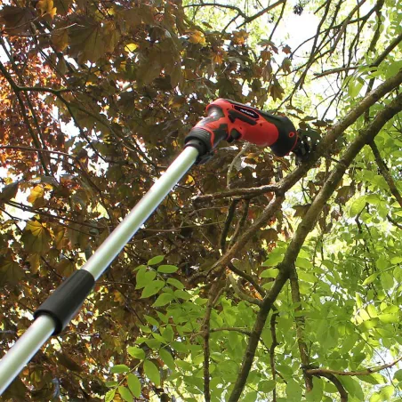 Scie sabre télescopique sans fil 12V avec rallonge 170 cm - Lames bois & métal incluses