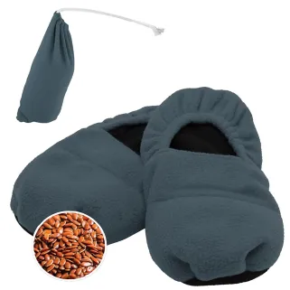 Chaussons Chauffants Femme Gris - Confort Textile Basse Tige