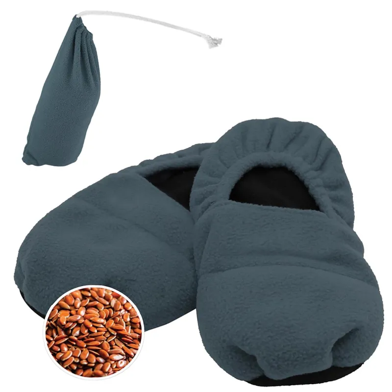 Chaussons Chauffants Femme Gris - Confort Textile Basse Tige