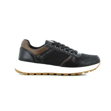 Baskets Homme Noir et Marron en Synthétique - Tige Basse