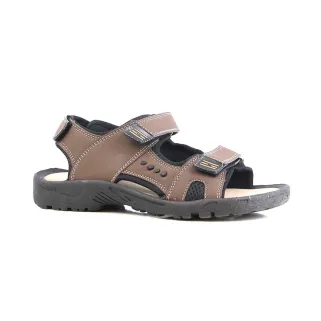 Sandales Homme Marron à Scratchs en Synthétique - Confort et Pratique