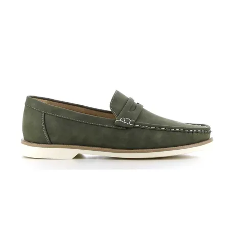 Mocassins Homme Kaki en Synthétique - Tige Basse