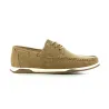 Chaussures bateau homme en synthétique camel - Tige basse