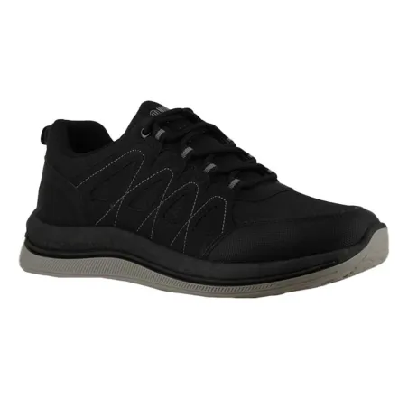 Baskets de marche homme synthétiques noires - Tige basse