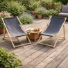 Lot de 2 chiliennes pin coton 300D gris