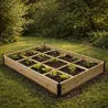 Carré potager bois avec housse PVC 115 x 80 x 54 cm