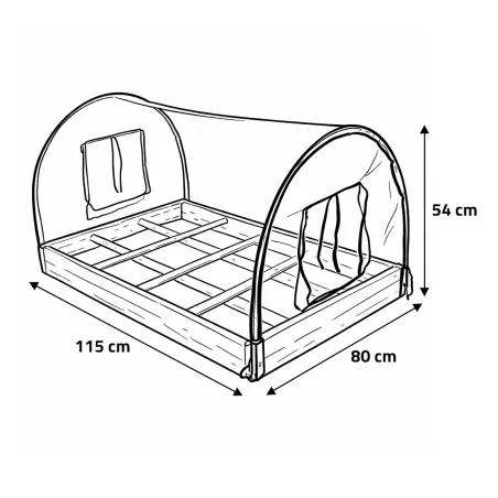 Carré potager bois avec housse PVC 115 x 80 x 54 cm