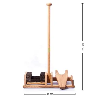 Paillasson tire-bottes avec brosses polypropylène et mât d'appui 90 cm