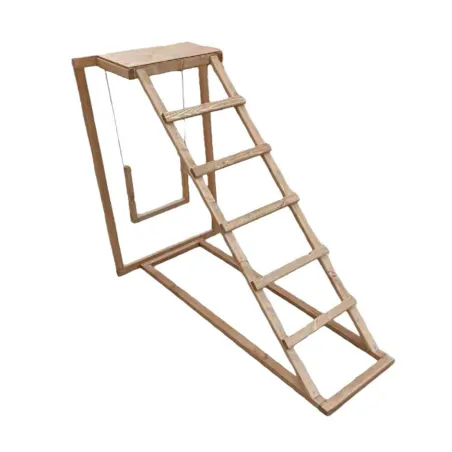 Perchoir poules en bois 1 échelle avec balançoire