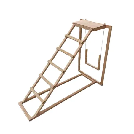 Perchoir poules en bois 1 échelle avec balançoire