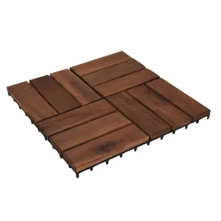 Lot de 4 Dalles terrasse bois acacia 30×30 cm