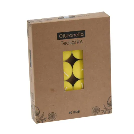 Lot de 40 bougies chauffe-plat à la citronnelle