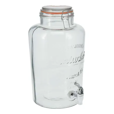 Fontaine à boisson en verre 8L - Robinet verseur et couvercle à clip