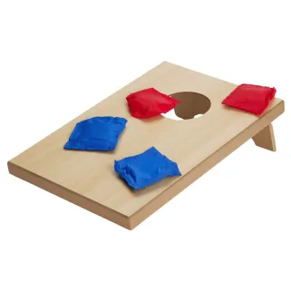 Jeu de Cornhole Extérieur en MDF avec 4 Sacs - 39x26 cm