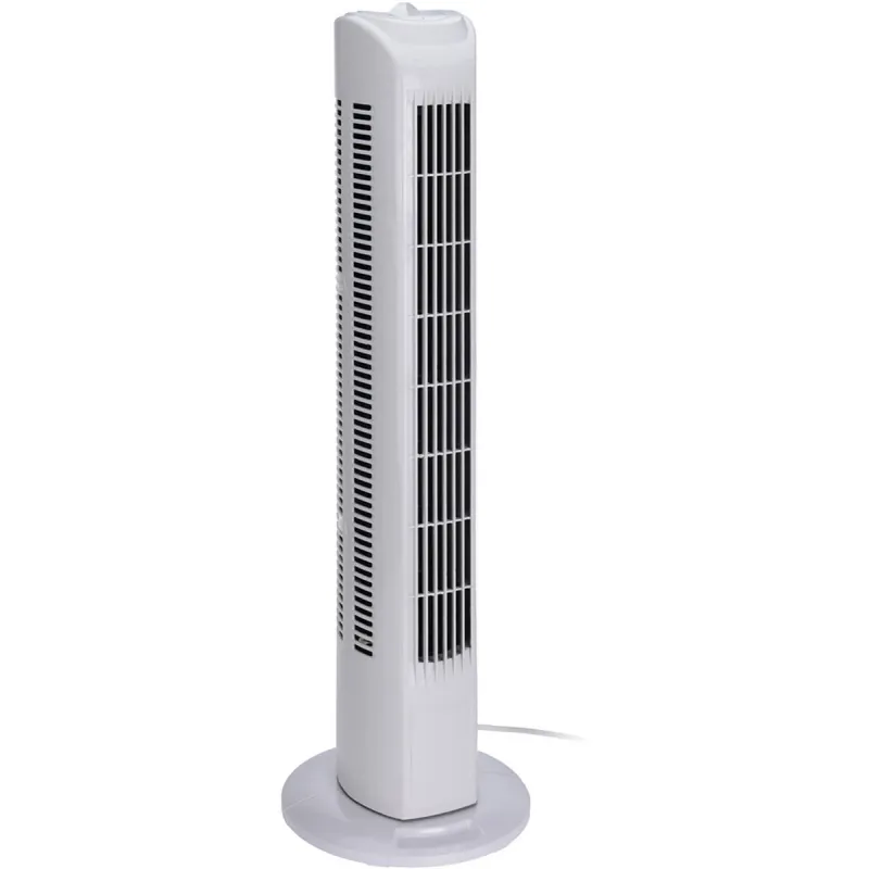 Ventilateur tour pivotant 45W - 80 cm - 3 vitesses - Blanc