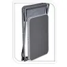 Table de camping pliante en acier gris - Plateau supplémentaire inclus